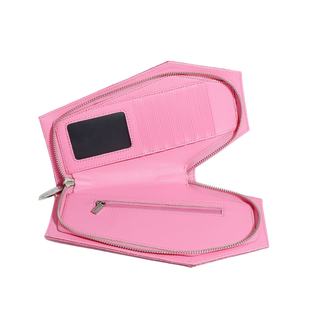 2024 Pink holographic coffin wallet